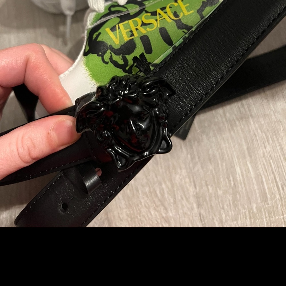 Black medusa head kids belt real brand new